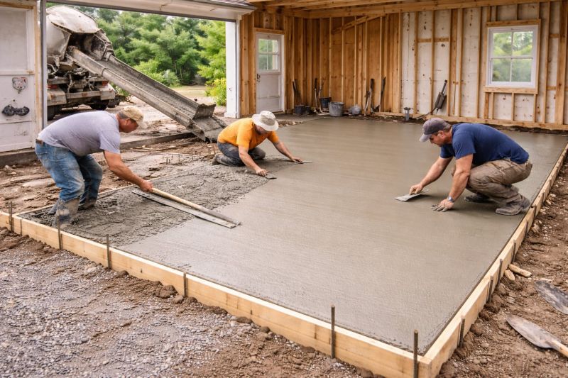 Our team working on Concrete Installation projects in Canton, MI