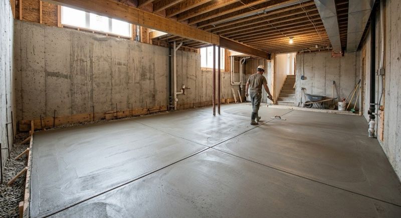 Basement Concrete Installation in Hazel Park, MI