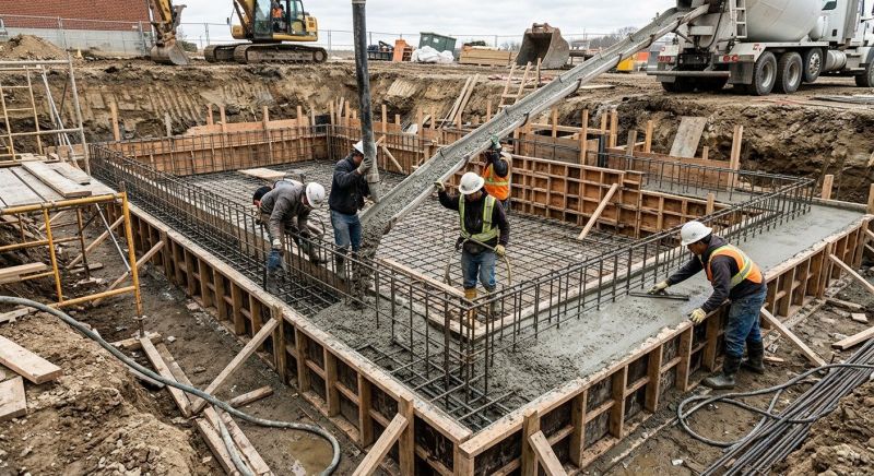 Basement Concrete Installation in Novi, MI