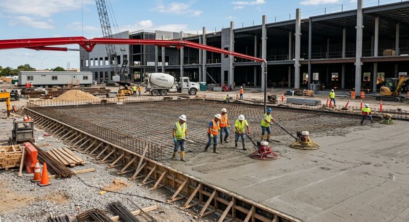 Commercial Slab Construction in Hartland, MI