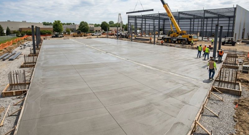 Commercial Slab Installation in Belleville, MI