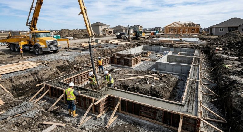Concrete Foundation Installation in Waterford, MI